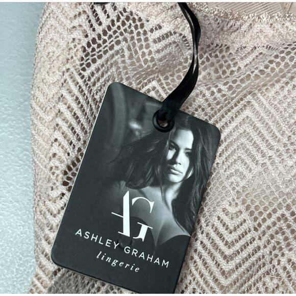 Ashley Graham Lace Bralette Size 1X Convertible Strap Sparking Champagne - Picture 4 of 7
